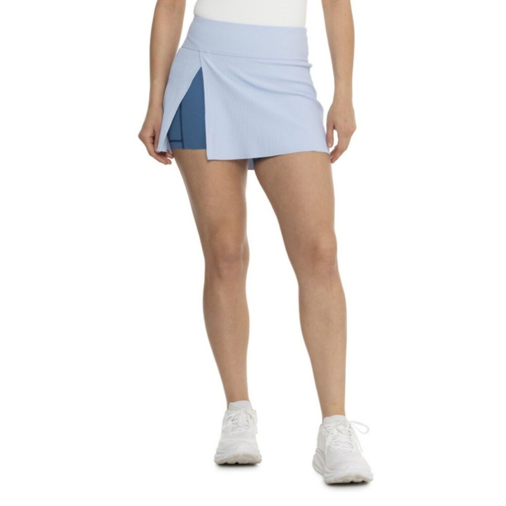 Spanx Oxford (Blue) Booty Boost CONTOUR Ribbed Front Slit Skort size XL NWT $78